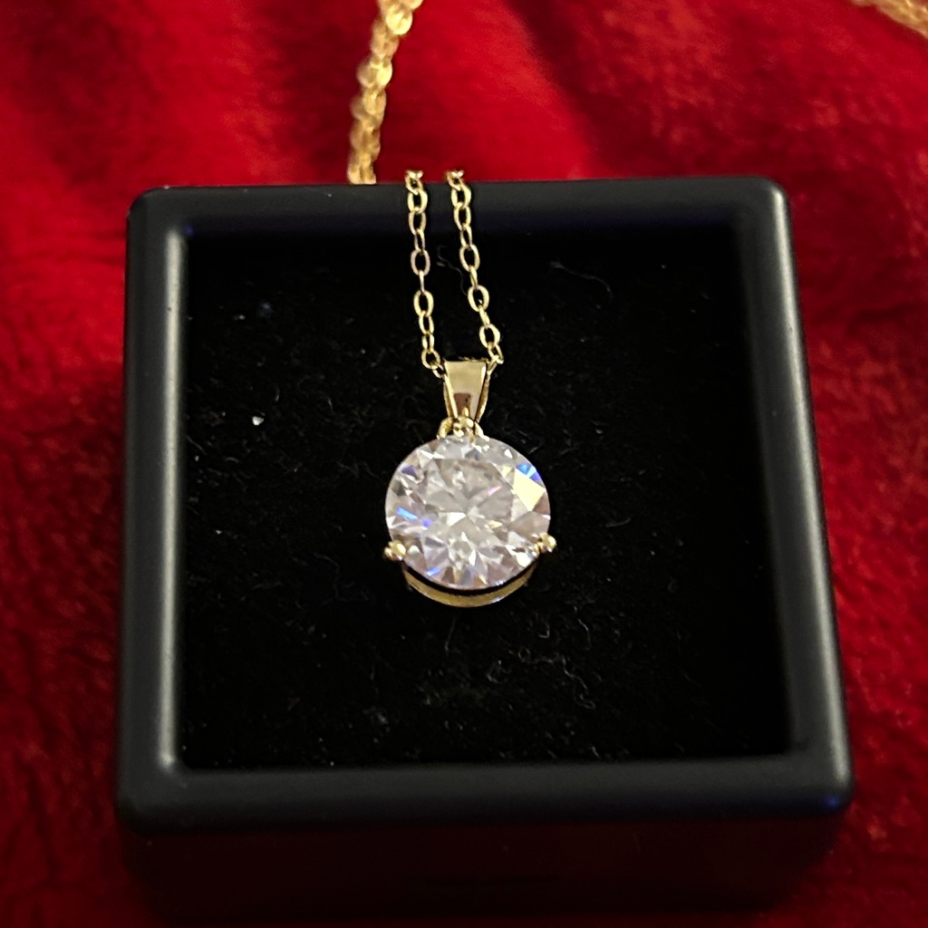 Luxury 30 Ct Moissanite Solitaire Necklace Retail 450